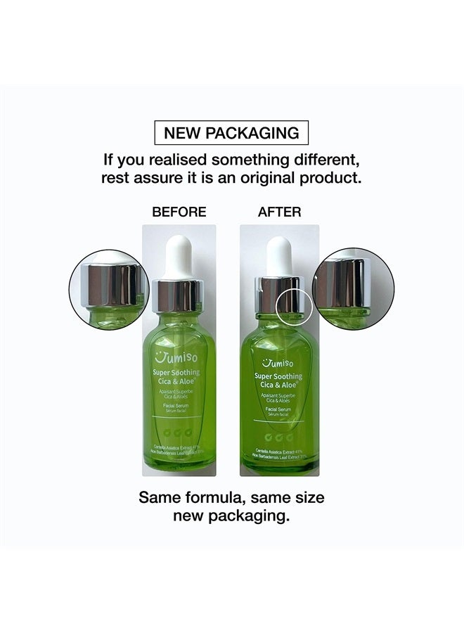 Super Soothing Cica & Aloe Facial Serum, Moisturizing, Calming & Revitalizing, Korean Skincare, Vegan Cica Serum, Aloe Serum, 1.01 fl.oz