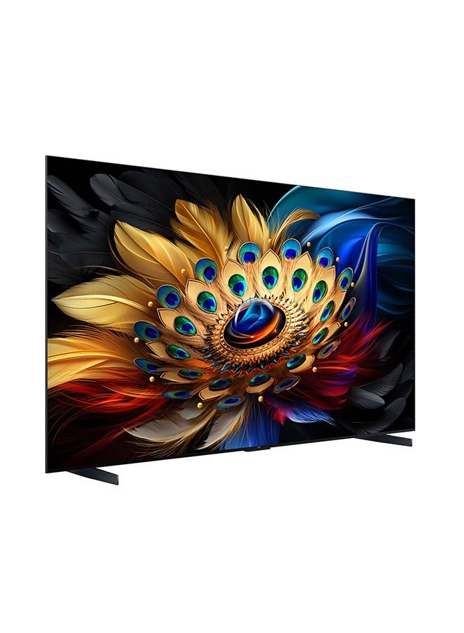 98 Inch 4K QLED Pro Smart Google TV, HDR 10+, Dolby Vision Atmos, 144Hz VRR+240Hz DLG, ONKYO 2.1ch, Slim & Uni-body Design (2024 Model) 98C655 Black