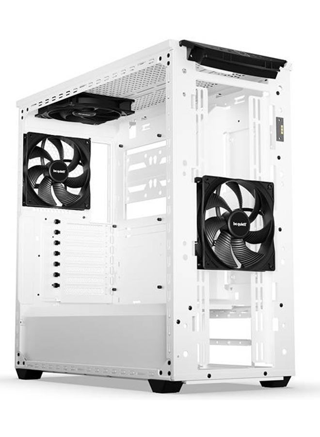 Shadow Base 800 DX aRGB Mid Tower Computer Case, 3x Pure Wings 3 140mm PWM Fans, Up to 420mm Radiator Support, ABS + Steel + Tempered Glass Materials, White | BGW62