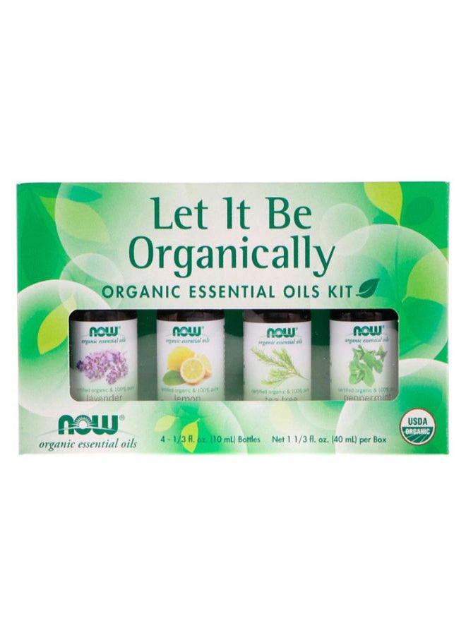 Pack Of 4 Let It Be Organically Pure Essential Oil 4 x 10ml