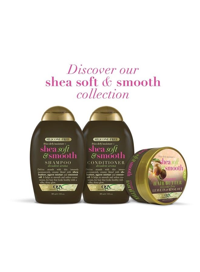 Frizz-Defy/Moisture + Shea Soft & Smooth Conditioner, 13 Ounce