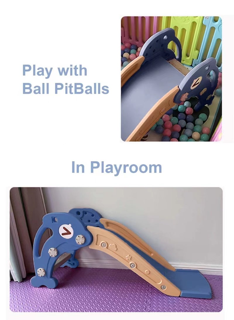 Children's Slide Indoor Household Small Kids Slide for Toddlers Indoor Freestanding Slide Easy Assemble Children Climber Playset Toy Climber Freestanding Toddler Slide