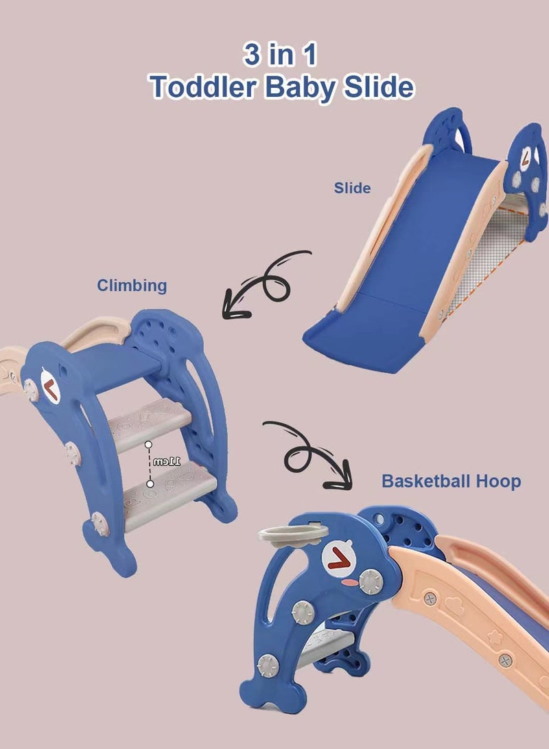 Children's Slide Indoor Household Small Kids Slide for Toddlers Indoor Freestanding Slide Easy Assemble Children Climber Playset Toy Climber Freestanding Toddler Slide