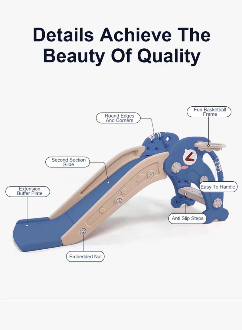 Children's Slide Indoor Household Small Kids Slide for Toddlers Indoor Freestanding Slide Easy Assemble Children Climber Playset Toy Climber Freestanding Toddler Slide