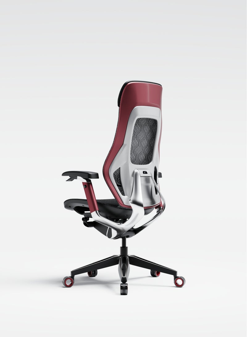 AFTERWORK GX Super Ergonomic Gaming Chair - Genuine Leather, Adjustable Lumbar Support, 5D Paddle Arms, Seat Pan & Backrest Tilt Adjustments