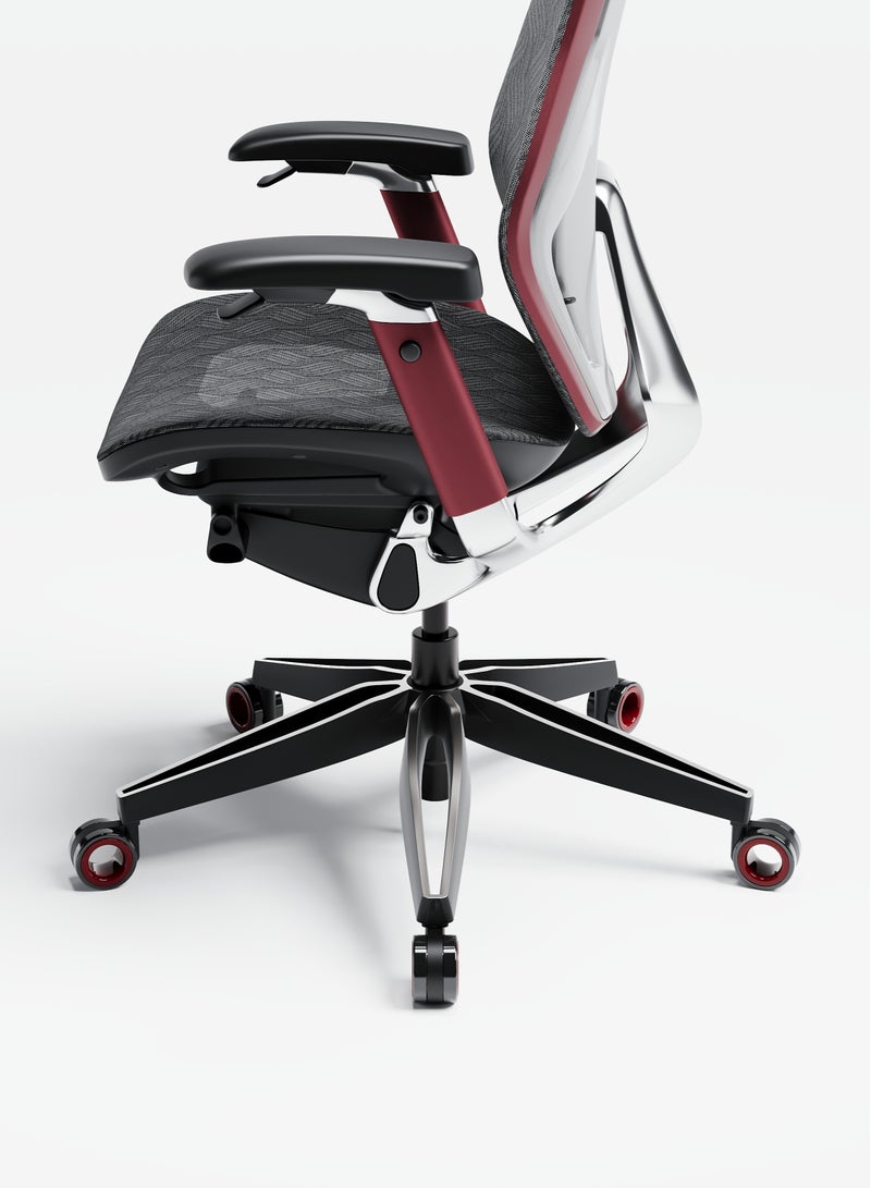 AFTERWORK GX Super Ergonomic Gaming Chair - Genuine Leather, Adjustable Lumbar Support, 5D Paddle Arms, Seat Pan & Backrest Tilt Adjustments