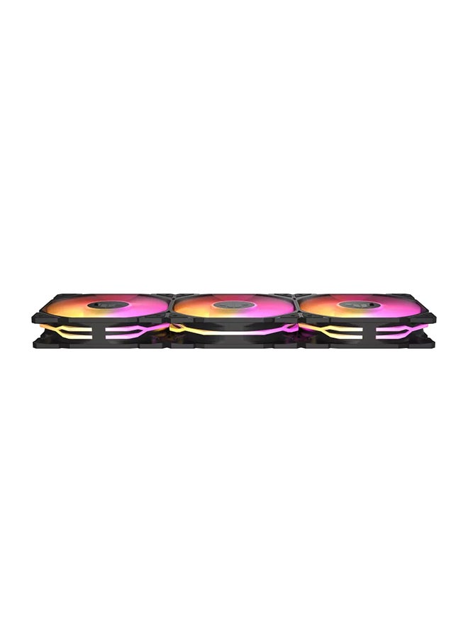 TUF Gaming TR120 ARGB Reverse Fan - Triple Pack, Optimized Cooling Performance, PWM Fan Efficiency, DUO Colors & Orientations 90DA00D0-B09020 Black