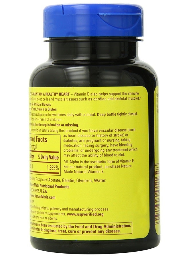 Vitamin E 400IU, 180 Softgels (Pack of 2)