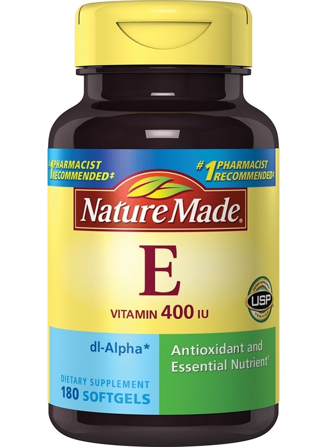Vitamin E 400IU, 180 Softgels (Pack of 2)