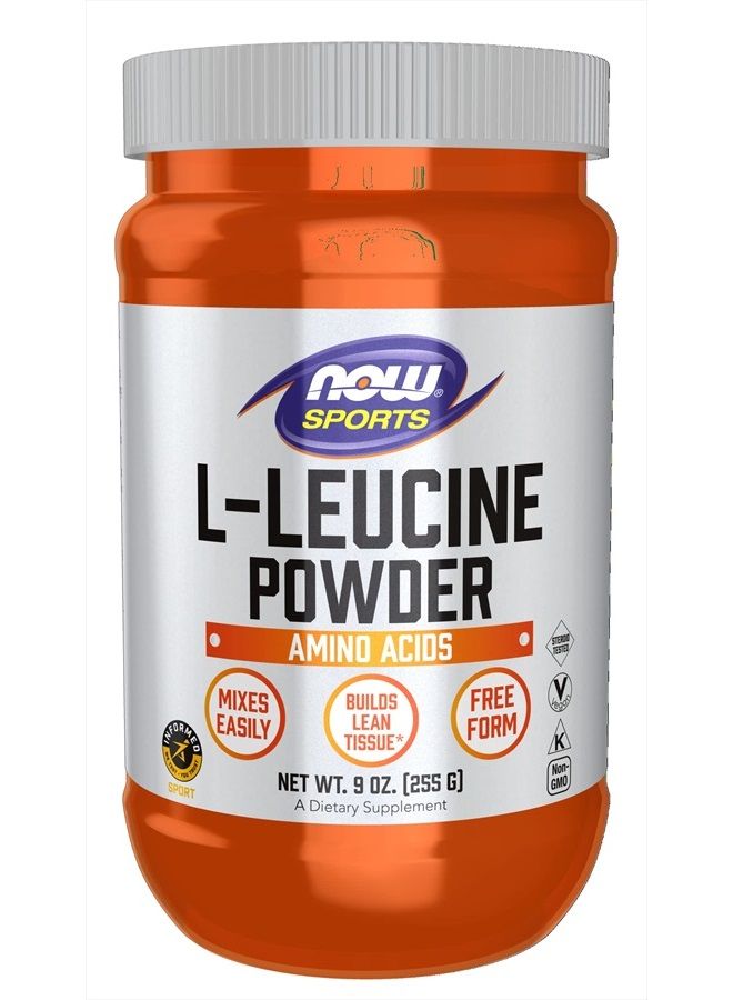 Sports Nutrition, L-Leucine Powder, Builds Lean Tissue*, Amino Acids, 9-Ounce