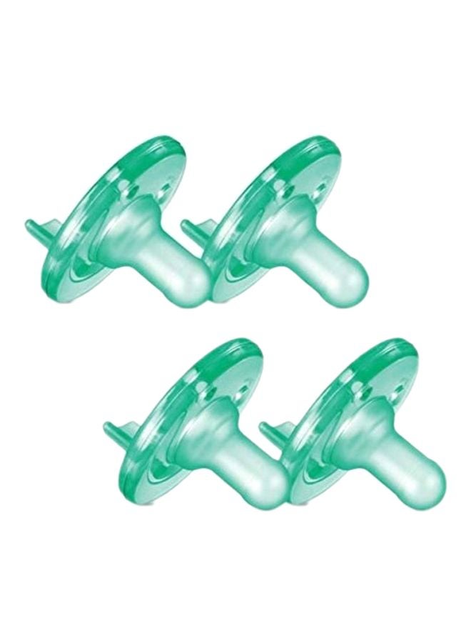 4-Piece Orthodontic Design Pacifiers, BPA-free for Up to 3 Months, Green - SCF190/41