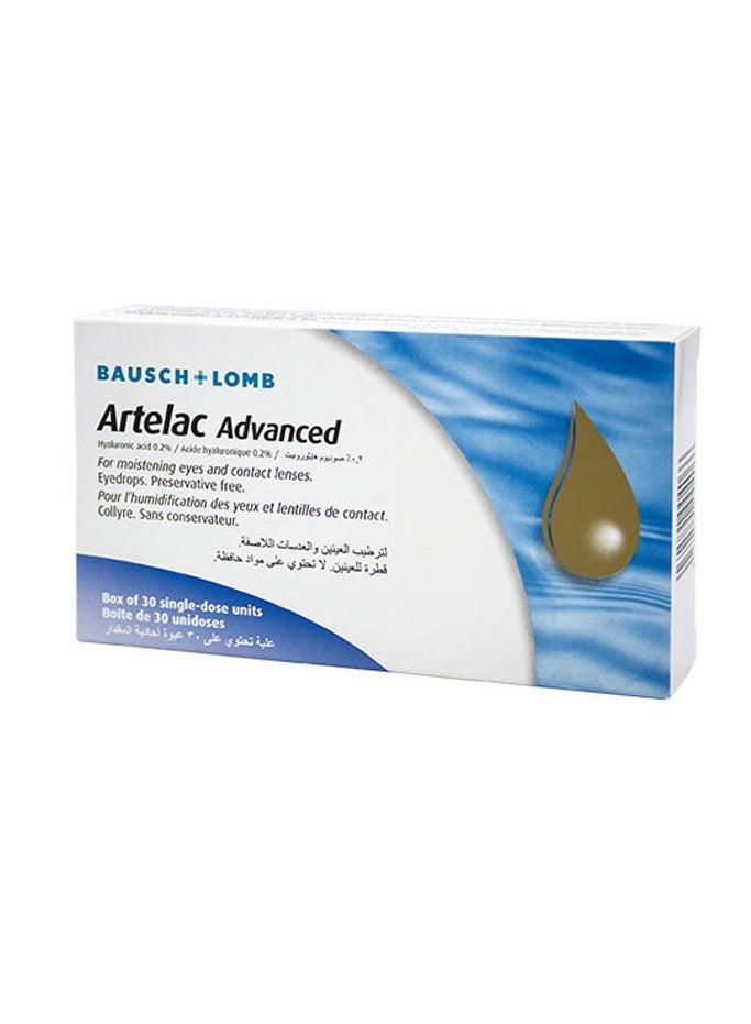 Artelac Advanced Eye Drops Single Dose Unit 30's