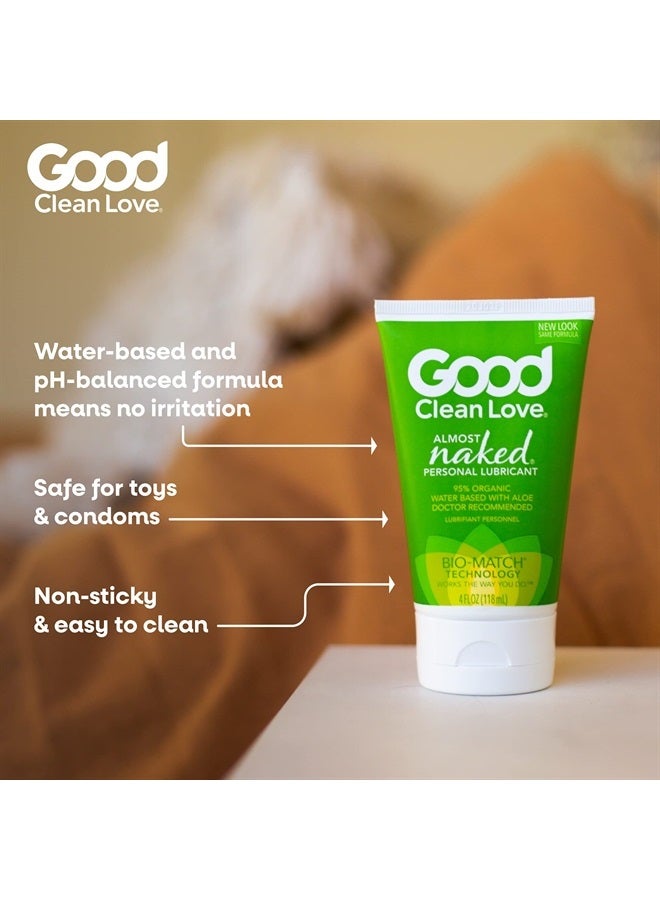 Almost Naked Personal Lubricant, Organic Water-Based Lube with Aloe Vera - 1.5 Oz