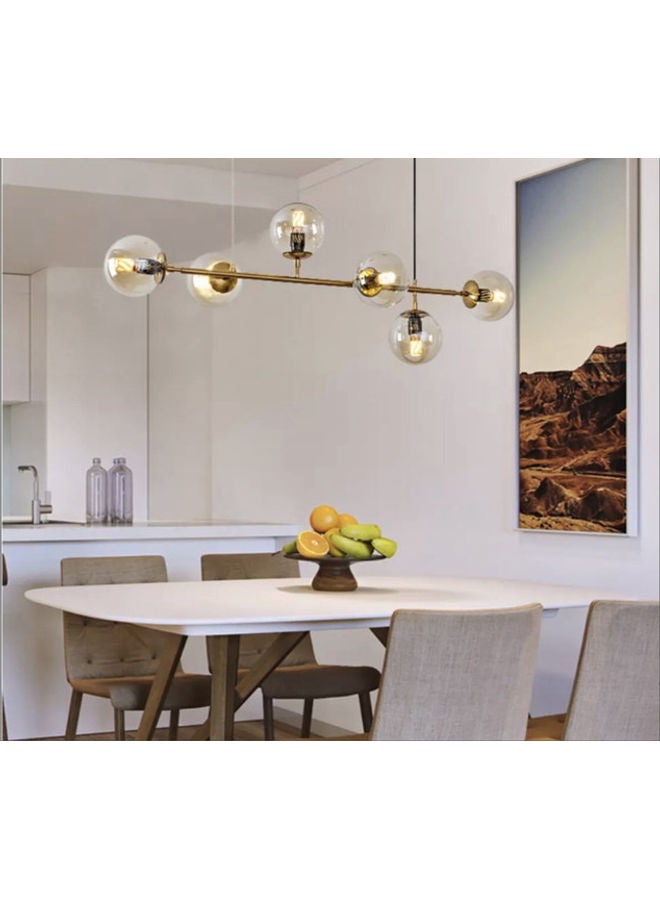 Contemporary Pendant Lamp Gold/Clear