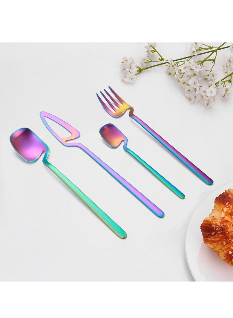 40-Piece Cutlery Set Cup Hanging Tableware Set Multicolour
