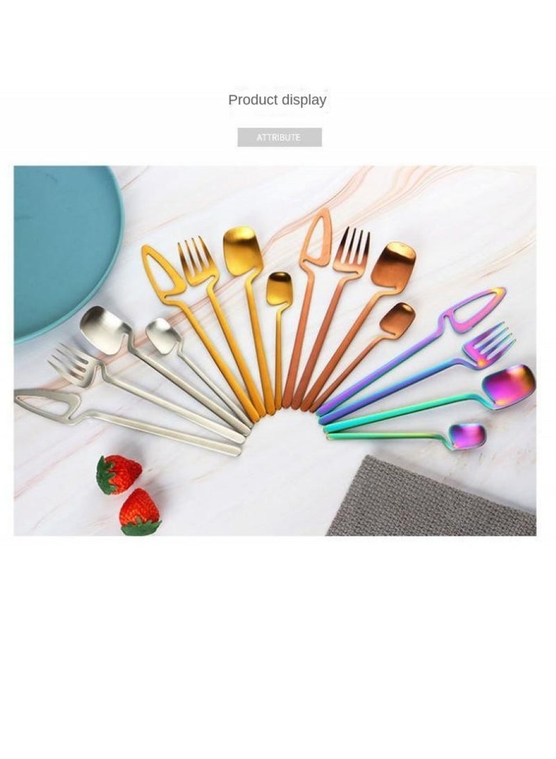 40-Piece Cutlery Set Cup Hanging Tableware Set Multicolour
