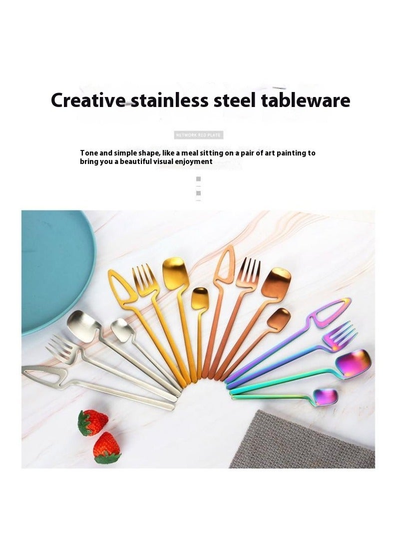 40-Piece Cutlery Set Cup Hanging Tableware Set Multicolour