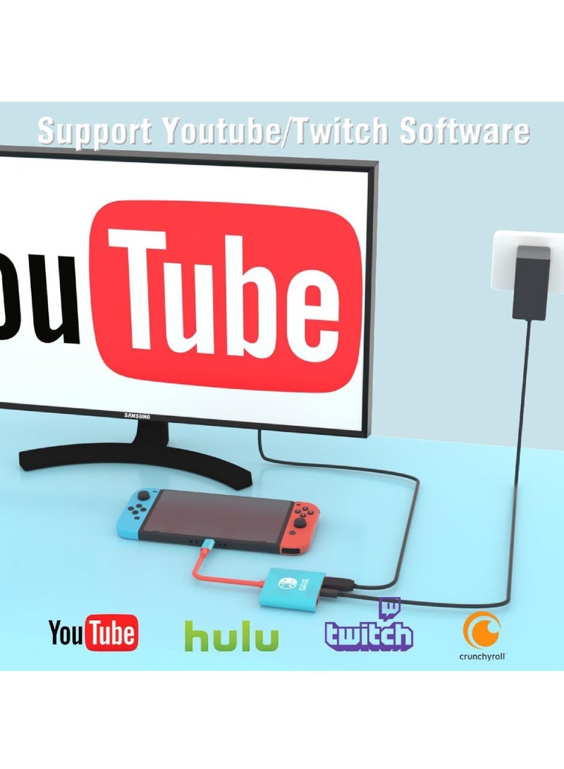 Switch Dock for Nintendo Switch Docking Station Portable Switch TV Dock Adapter Compatible Nintendo Switch/OLED/Steam Deck Support Switch TV Mode with HDMI2.0 Replacement Travel Dock for Switch
