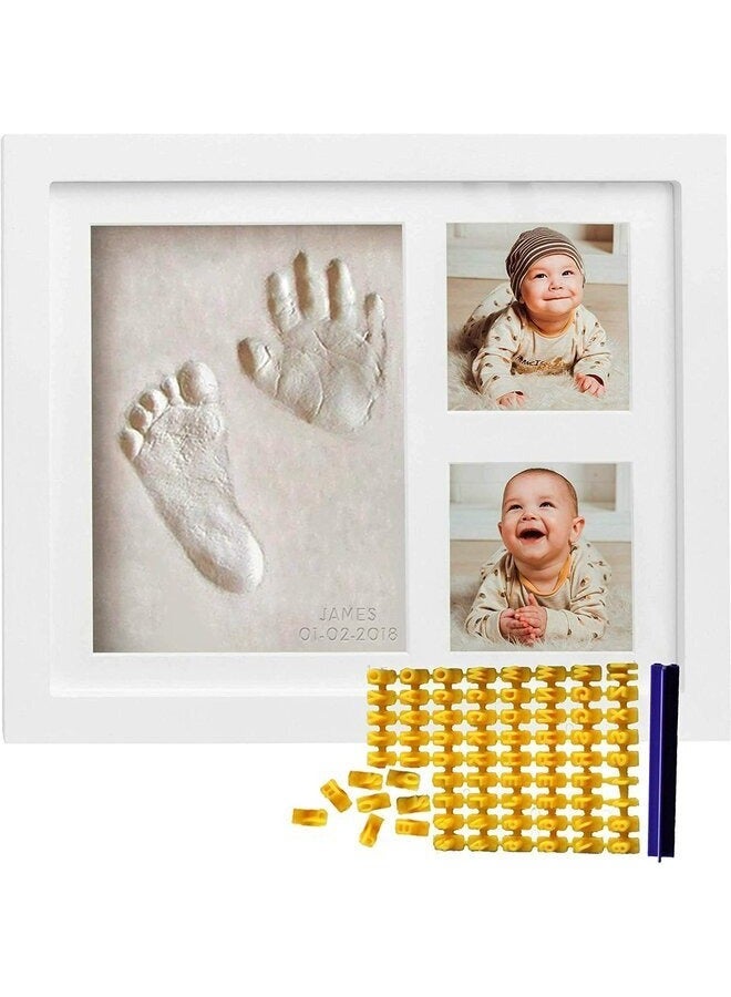 Baby Handprint Kit & Footprint Kit, Clay Hand Print Picture Frame for Newborn