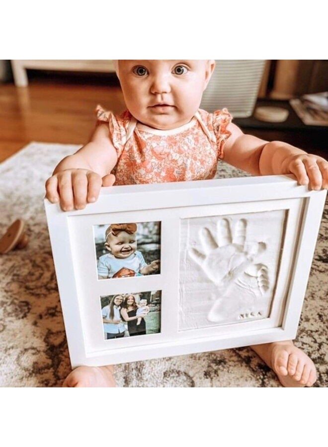 Baby Handprint Kit & Footprint Kit, Clay Hand Print Picture Frame for Newborn