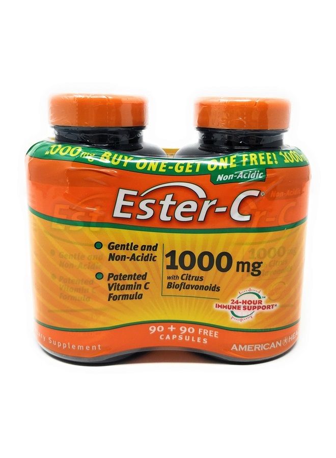 Ester C With Bioflavonoids Bogo 1000 mg - 180 Caps Total