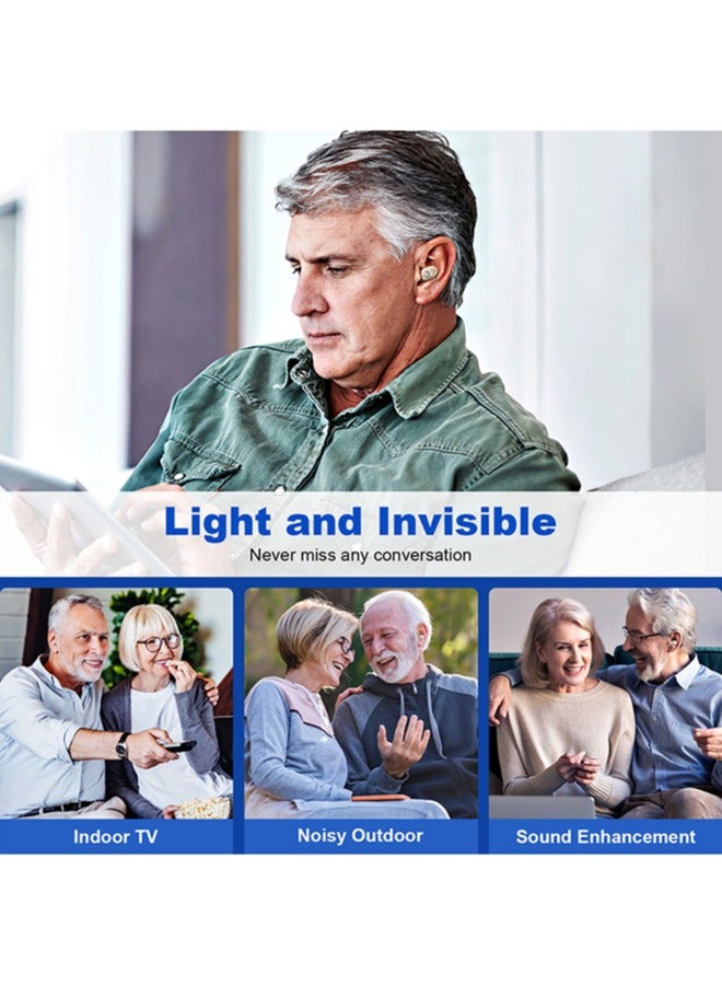 Hearing Aids, Wireless Rechargeable Hearing Amplifier to Aid and Assist Hearing, Premium Comfort Design and Nearly Invisible