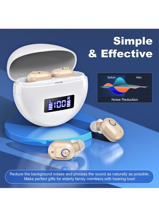 Hearing Aids, Wireless Rechargeable Hearing Amplifier to Aid and Assist Hearing, Premium Comfort Design and Nearly Invisible