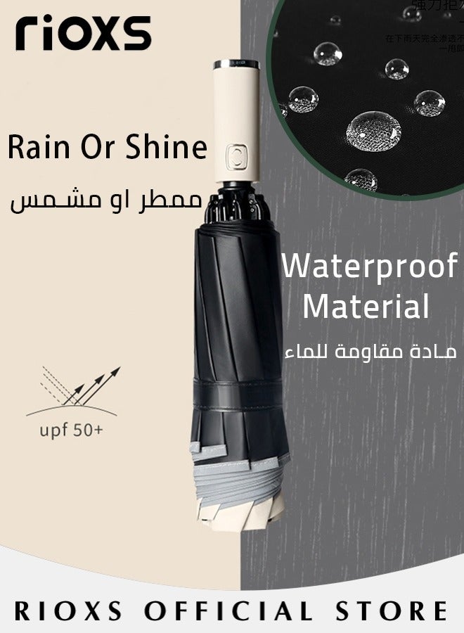 Compact Travel Umbrella with Automatic Open/Close Handle and UV Protection, Automatic Umbrella with Strong Windproof Waterproof Ability and Durability, High Cost-effective Portable Umbrella, Convenient to Carry