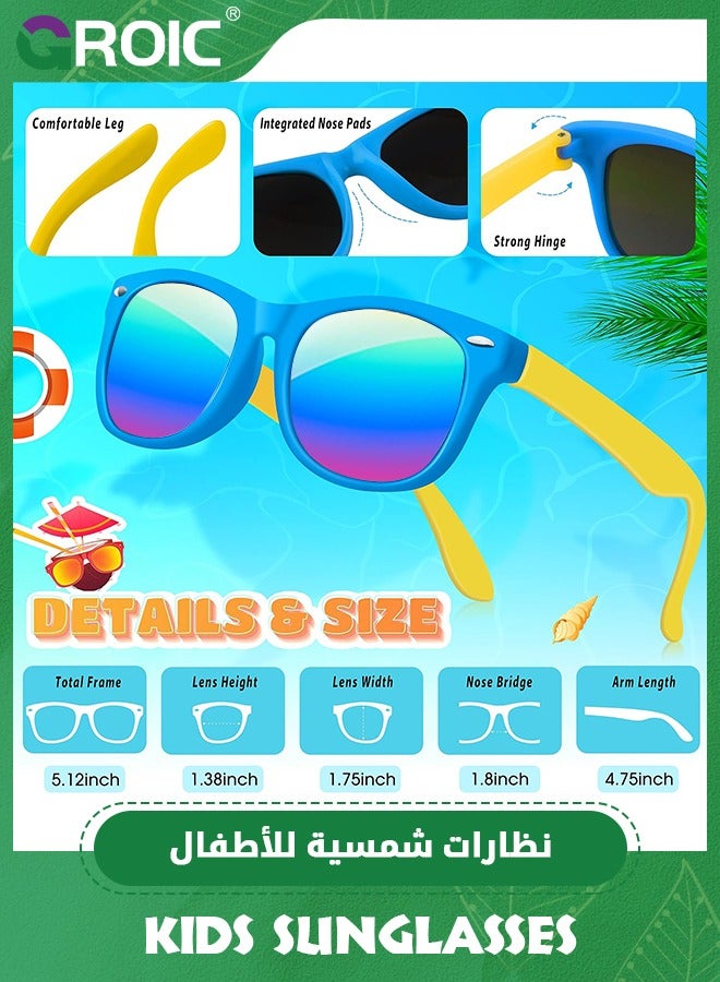 12 Pair Kids Sunglasses, Colorful Party Favor with UV Protection for Boys Girls, Party Supplies, Beach Pool Birthday Party Favors Goodie Bag Stuffer for Kids 3-8