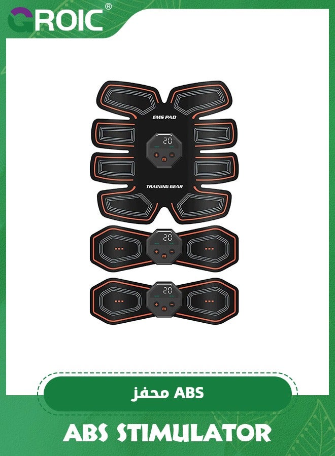EMS Abdominal Exerciser, ABS Stimulator With 10 Training Programs, Ab Machine, Abdominal Toning Belt Muscle Toner Fitness Training Gear Ab Trainer Equipment for Home,Abs Stimulator Muscle Toner