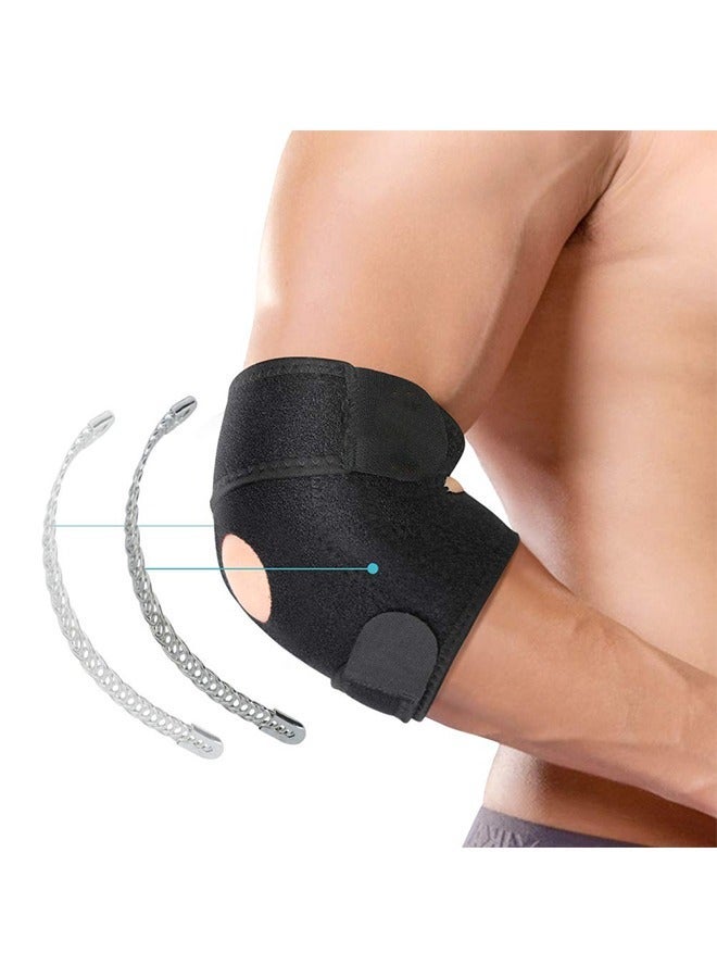 Adjustable Elbow Brace Support Bandage, Breathable Elbow Strap Fitness Elbow Splint for Golfers Elbow Tennis Elbow Arthritis Sports Injury and Provides Support