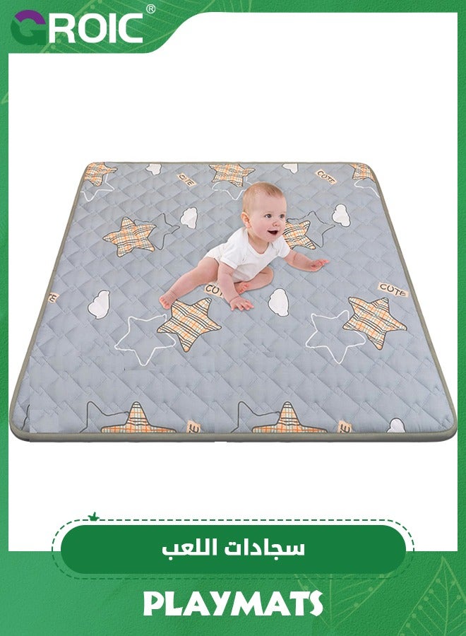 Baby Play Mat, 1.2*2m Playpen Mat with Super Soft Touch, Activity Mat with Upgraded Anti-Slip Bottom, Machine Washable Crawling Mat for Babies, Infants