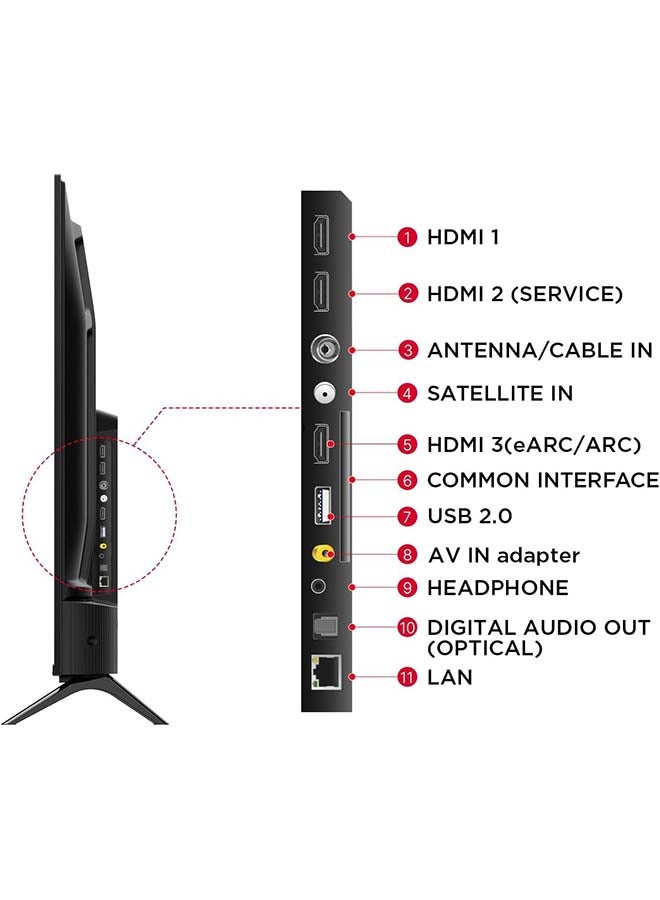 43 Inch 4K UHD Smart Google TV, HDR 10, Dolby Audio, Dynamic Color Enhancement, Metallic Bezel-less Design (2024 Model) 43P61B Black