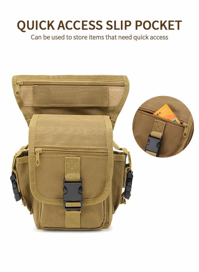 Outdoor Thigh Drop Leg Bag, Multi-Purpose Tool Bags Hiking Waist Packs Tactical Leg Bag Pack Outdoor Riding Pouch