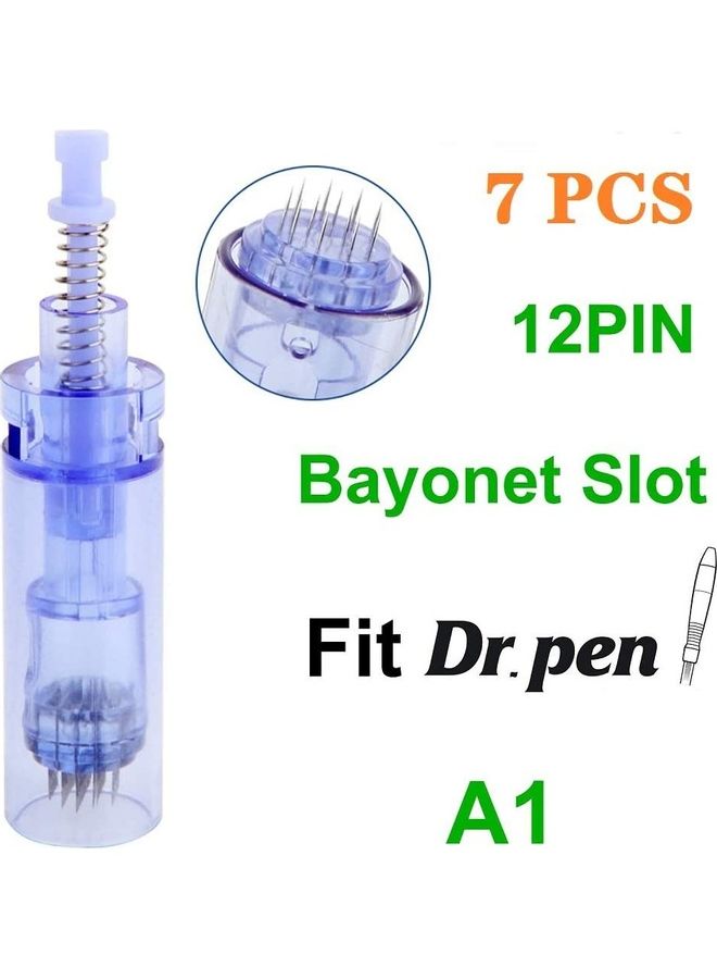 7 Pieces Needle Cartridge For Dr. Pen Derma Pen A1A1w Needle Size 12