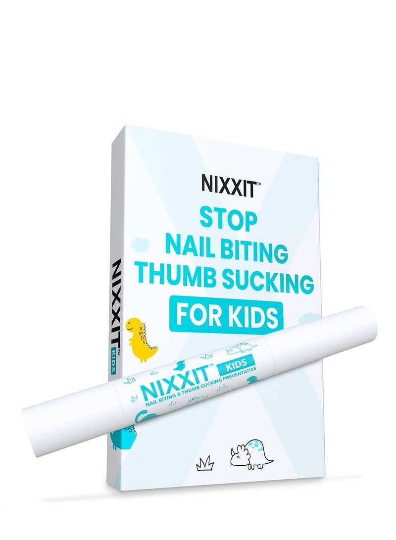 Nail Biting Treatment for Kids - Stop Thumb Sucking for Kids, Toddlers, Children - No Bite Nail Polish Pen - Non Glossy - Bitter Taste - Safe & Effective Solution