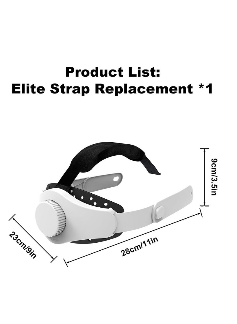 RC Head Strap for Meta Quest 3, Adjustable Comfortable Elite Strap Replacement VR Headset Strap for Oculus Quest 3 Accessories, Reduce Head Pressure and Improve Immersion