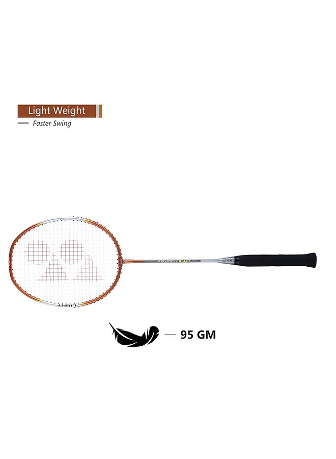 Yonex ZR 100 Light Aluminum Badminton Racquet Strung, Grip Size G4 (Orange)