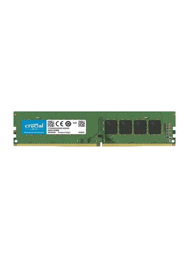 16GB (1 x 16GB) DDR4-3200 UDIMM Desktop Memory, PC4-25600, 3200 MHz Clock Speed, Cas Latency 22, Unbuffered Non ECC, 288 Pin, 1.2V Voltage | CT16G4DFRA32A