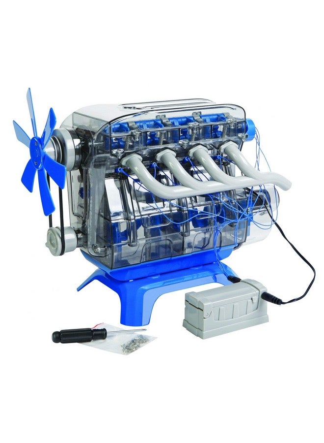 Mindblown Diy Model Engine Kit Mechanic Four Cycle Internal Combustion Assembly Construction Comes W/Valves Cylinders Hardware & Much More