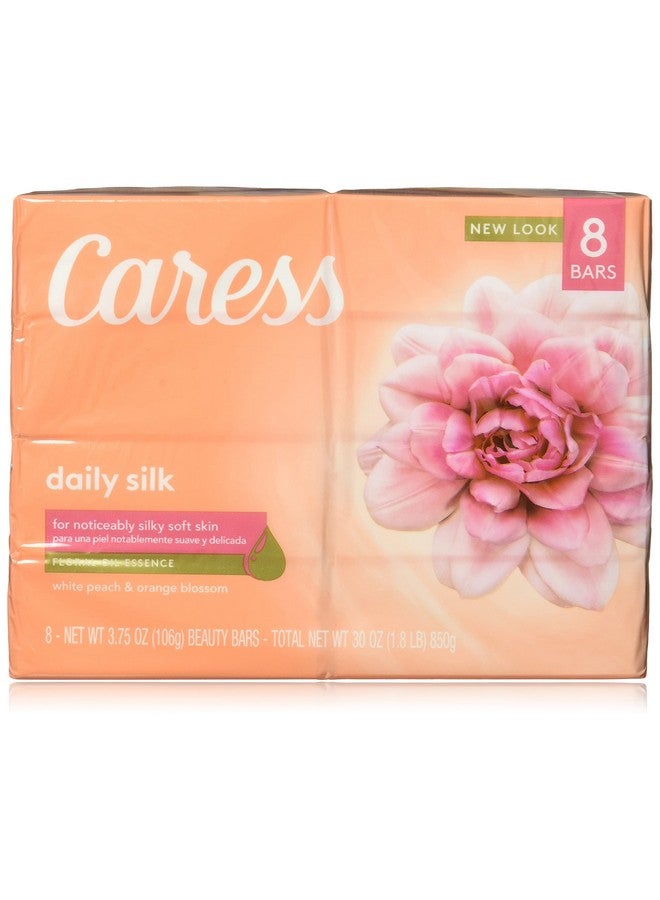 Beauty Bar Soap For Silky Soft Skin Daily Silk With Silk Extract And Floral Oil Essence 8 Bars 3 Count