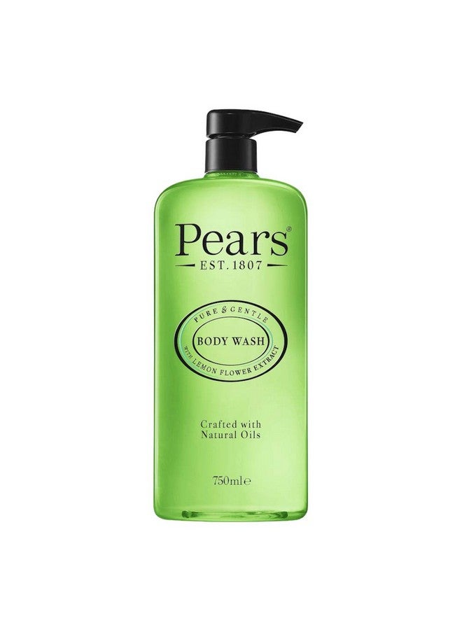 Pure & Gentle Shower Gel Body Wash With Oil Clear Formula For Removing Excess Oil With Lemon Flower Extracts 100% Soap Free Imported 750 Ml