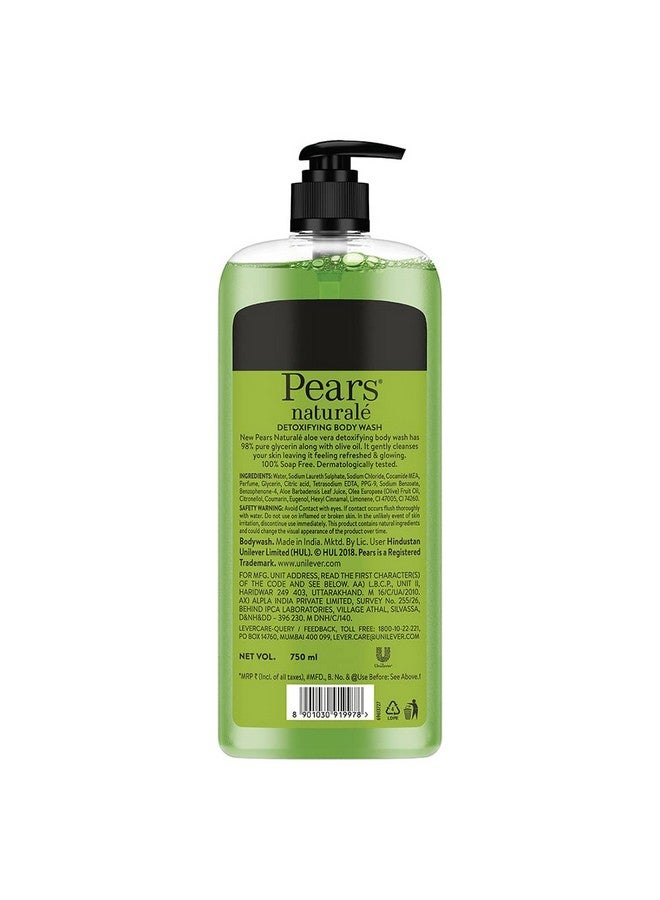 Naturale Detoxifying Aloevera Bodywash With Olive Oil & Aloe Vera Paraben Free Soap Free Eco Friendly Dermatologically Tested 750 Ml