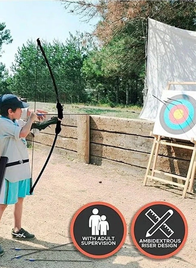 Bow and Arrow Set for Kids and Teens, Beginner Practice Bow, Youth Bow and Arrow with 6 Arrows and Accessories for Outdoor Sports Game