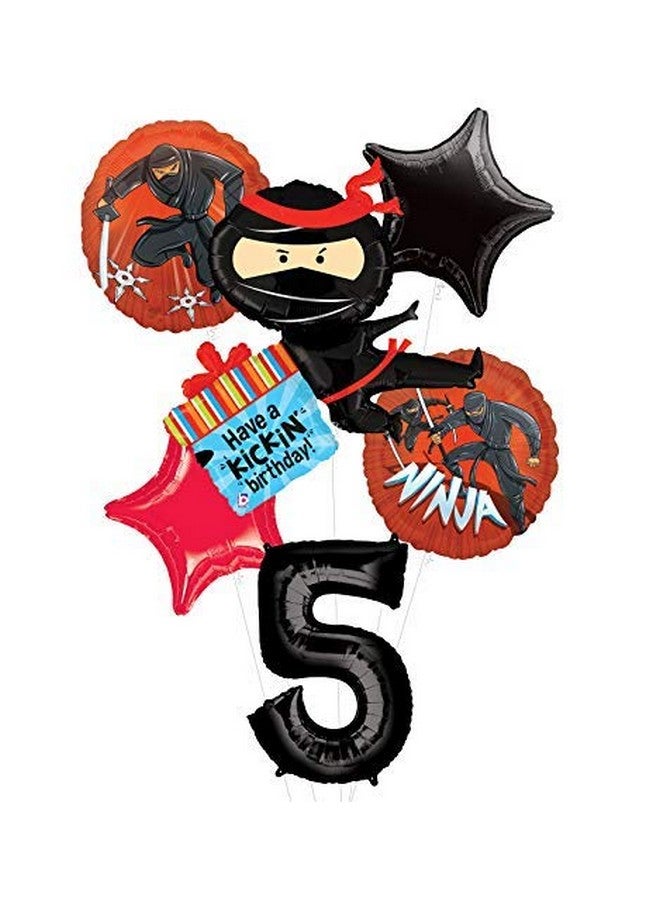 Ninja Birthday Party Supplies Have A Happy Kickin 5Th Birthday Balloon Bouquet Decorations