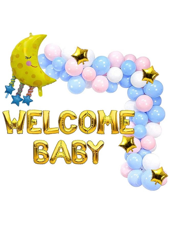 Welcome Baby Balloon Arch Decoration Set Of 118 Pcs Aluminium;Rubber(Multi)