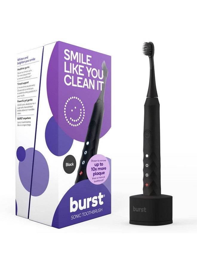 Original Sonic Electric Toothbrush For Adults Soft Bristle Toothbrush For Deep Clean Stain & Plaque Removal 3 Sonic Toothbrush Modes: Teeth Whitening Sensitive Massage Black