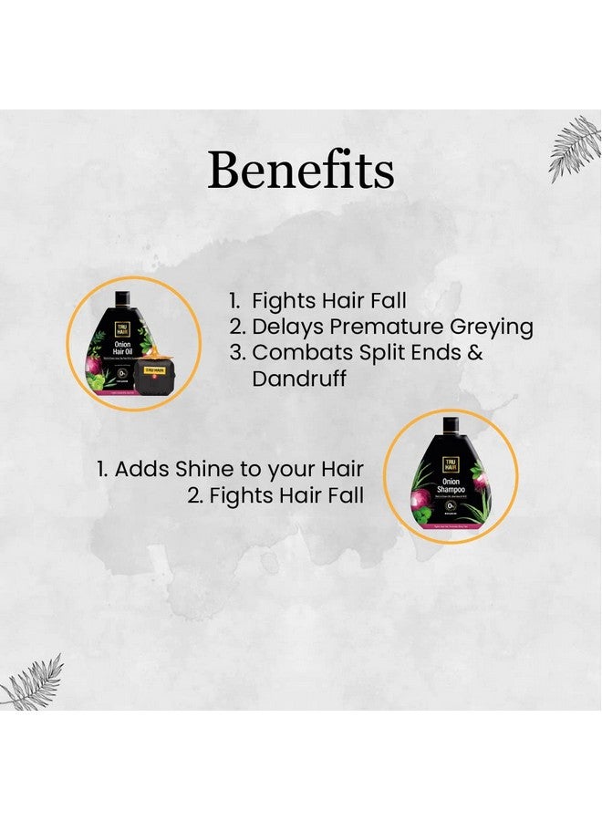 Onion Hair Oil With Free Heater (110 Ml) + Onion Shampoo (200 Ml) For Dandruff Hair Fall & Premature Greying Paraben Free Silicone Free & Llp Free