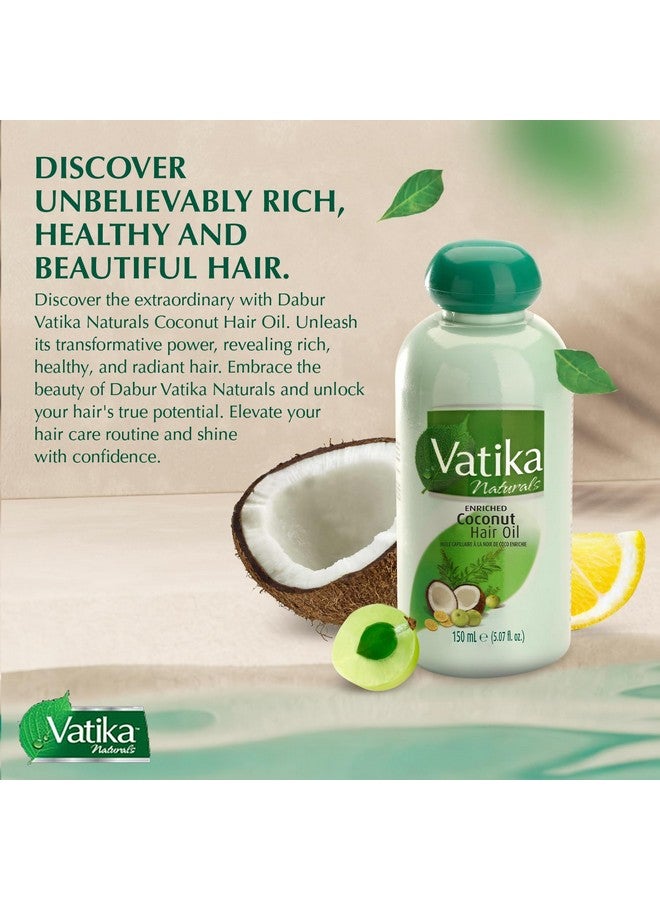 Dabur Vatika Enriched Coconut Hair Oil 150Ml (Pack Of 2)