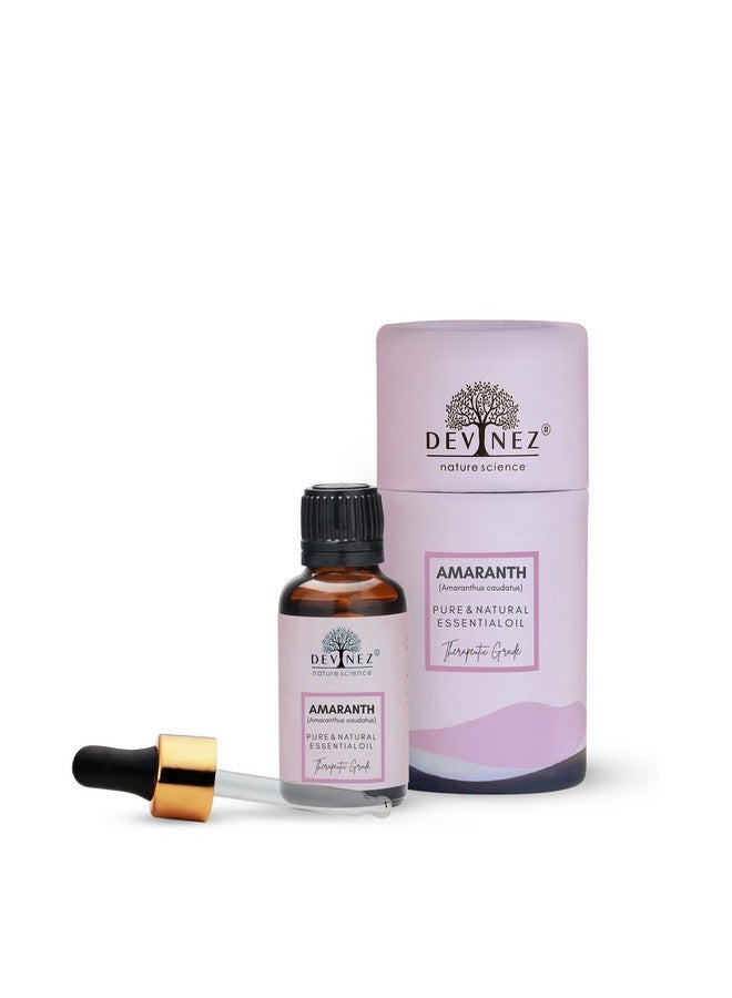 Amaranth Essential Oil 100% Pure Natural & Undiluted 30Ml In Glass Bottle For Curly Hair Care Grow Hair Hair Breakage Hair Growth Scalp Issues Scalp Massages Split Ends Strong Hair